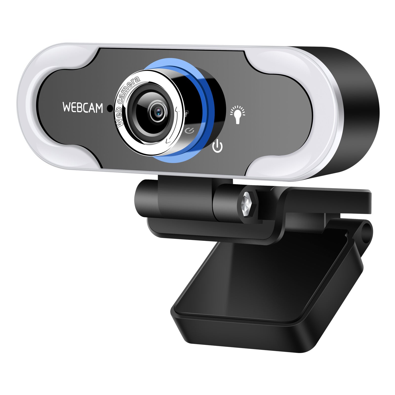 HKM-232851 1080P USB Camera with LED Supplement Light and Omnidirectional Microphone for Online Classes and Live Streaming