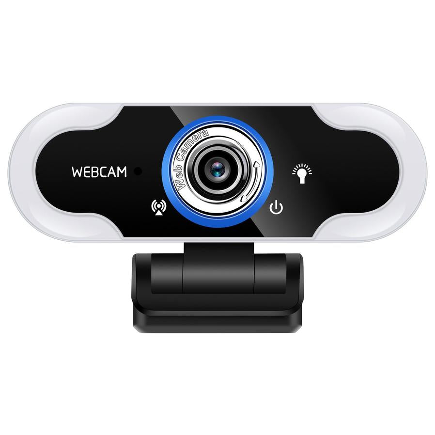 HKM-232851 1080P USB Camera with LED Supplement Light and Omnidirectional Microphone for Online Classes and Live Streaming