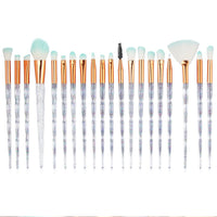 HKM-232851 20-Piece Makeup Brush Set with Corrugated Silk Nylon Material and Portable Handle