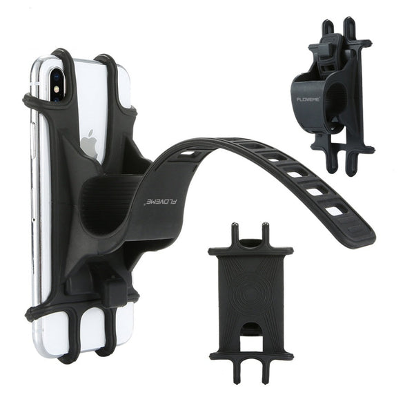 HKM-232851 Universal Bicycle Phone Holder with Flexible Silicone Design, Fits 4-6.3 Inch Devices