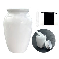 HKM-2329021 Tree of Life Aluminum Memorial Jar for Pet Remains - White 70x45mm