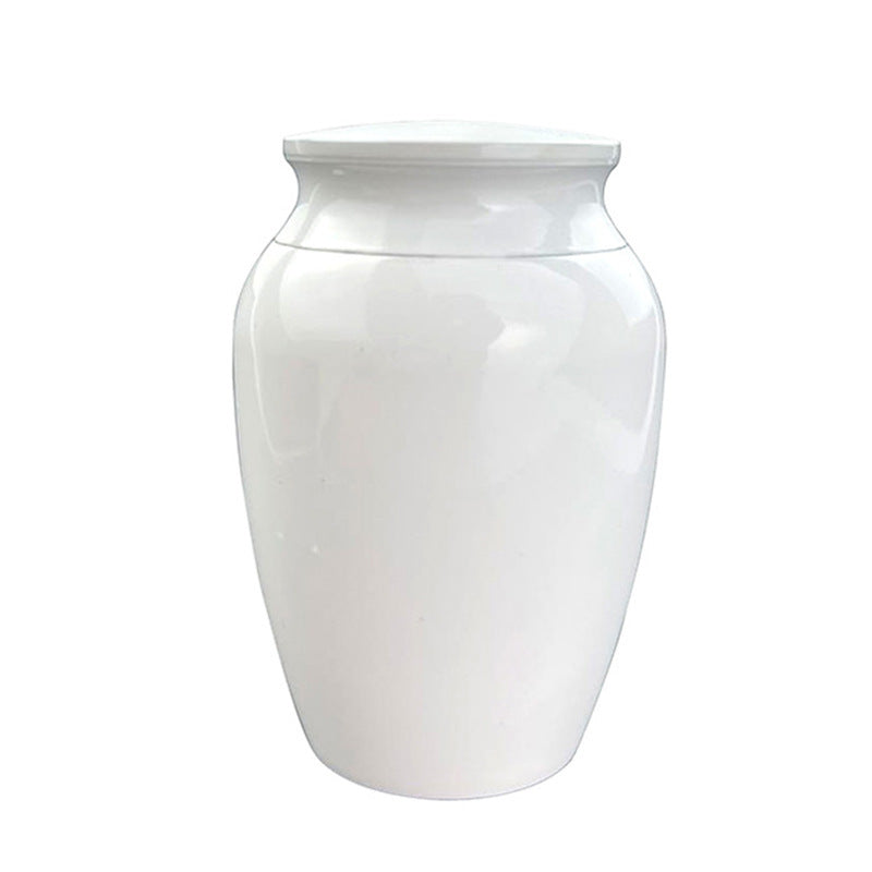 HKM-2329021 Tree of Life Aluminum Memorial Jar for Pet Remains - White 70x45mm