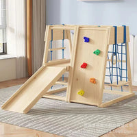 HKM-232915 Foldable Wooden Triangle Climbing Ladder for Indoor and Outdoor Play Gym - Safe and Sturdy Kids' Toy