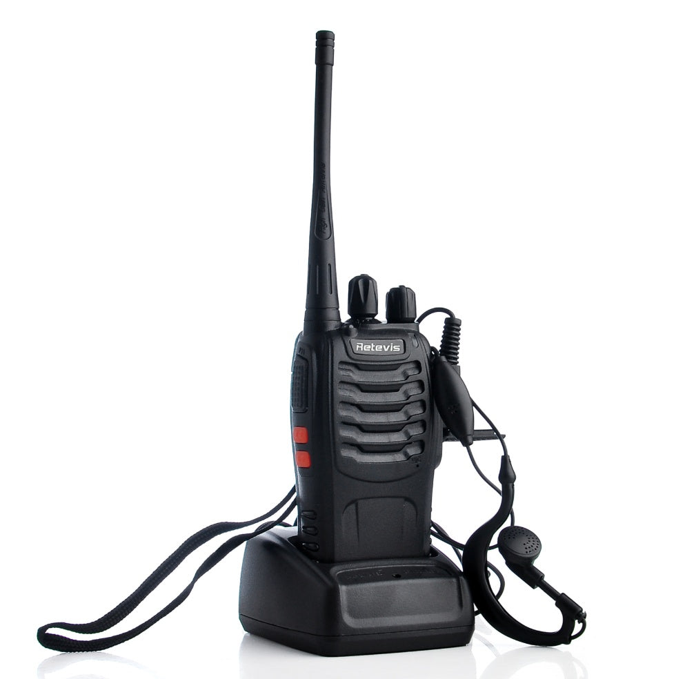 HKM-232979 Civil H777 Walkie Talkie with Single Frequency UHF 400-470MHz, Black, 1000mAh Battery
