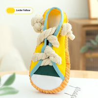 HKM-2330173 Bite Shoes Sound Pet Toy - Self-Hi Relieving Stuffy for Dogs, Oxford Cloth, 7*8*18cm, Available in Rock Yellow, Bondi Blue, Dean Green