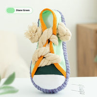 HKM-2330173 Bite Shoes Sound Pet Toy - Self-Hi Relieving Stuffy for Dogs, Oxford Cloth, 7*8*18cm, Available in Rock Yellow, Bondi Blue, Dean Green