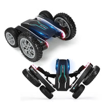 HKM-233043 360° Rotating Remote Control Drift Stunt Car with LED Lights for Ages 6 and Up - 2.4GHz Deformation Vehicle