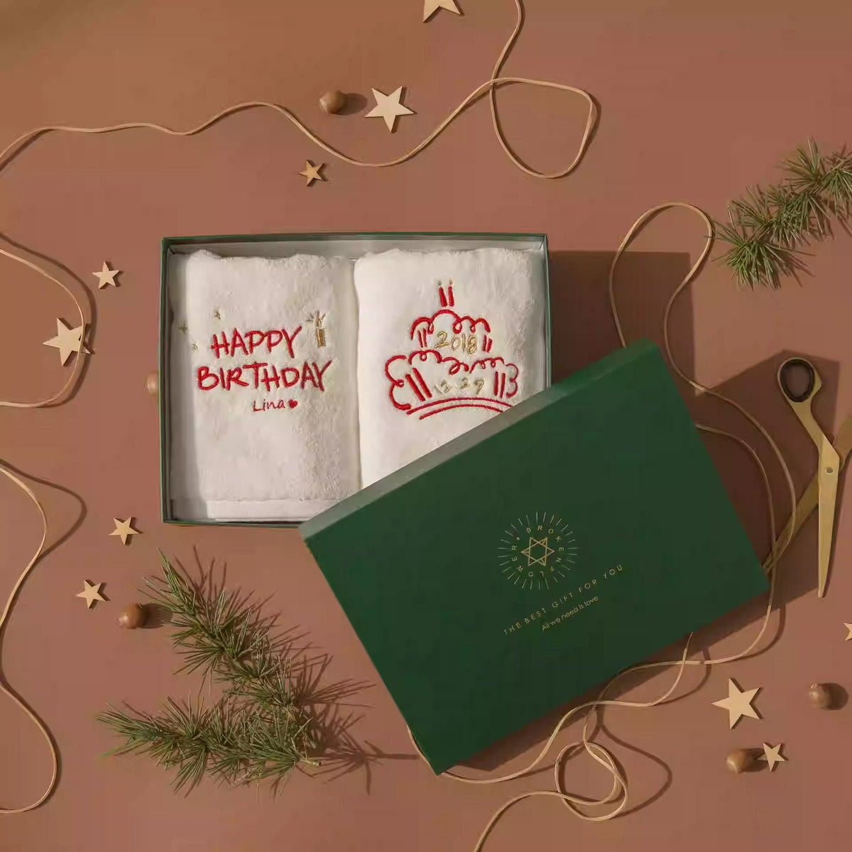 HKM-233043 Customized Cotton Towel with Embroidery - Ideal Gift for Birthdays and Special Occasions