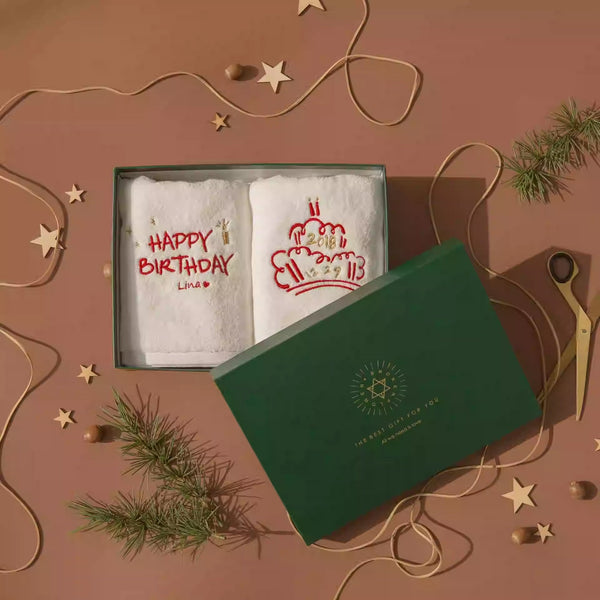 HKM-233043 Customized Cotton Towel with Embroidery - Ideal Gift for Birthdays and Special Occasions