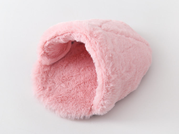 HKM-2331581 Small Pet Nest Cushion for Hamsters, Hedgehogs, Chinchillas, and Guinea Pigs - Soft Rabbit Velvet with Non-Slip Bottom