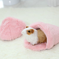 HKM-2331581 Small Pet Nest Cushion for Hamsters, Hedgehogs, Chinchillas, and Guinea Pigs - Soft Rabbit Velvet with Non-Slip Bottom