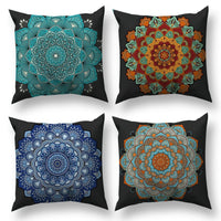 HKM-233171 Bohemian Ethnic Style Short Plush Pillowcase 45cm x 45cm for Home and Car Decor