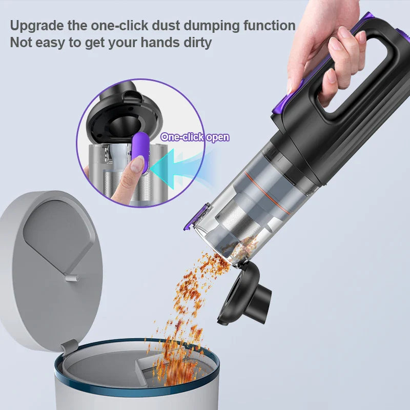 HKM-233363 Compact Handheld Wet/Dry Car Vacuum Cleaner for Efficient Home and Auto Cleaning