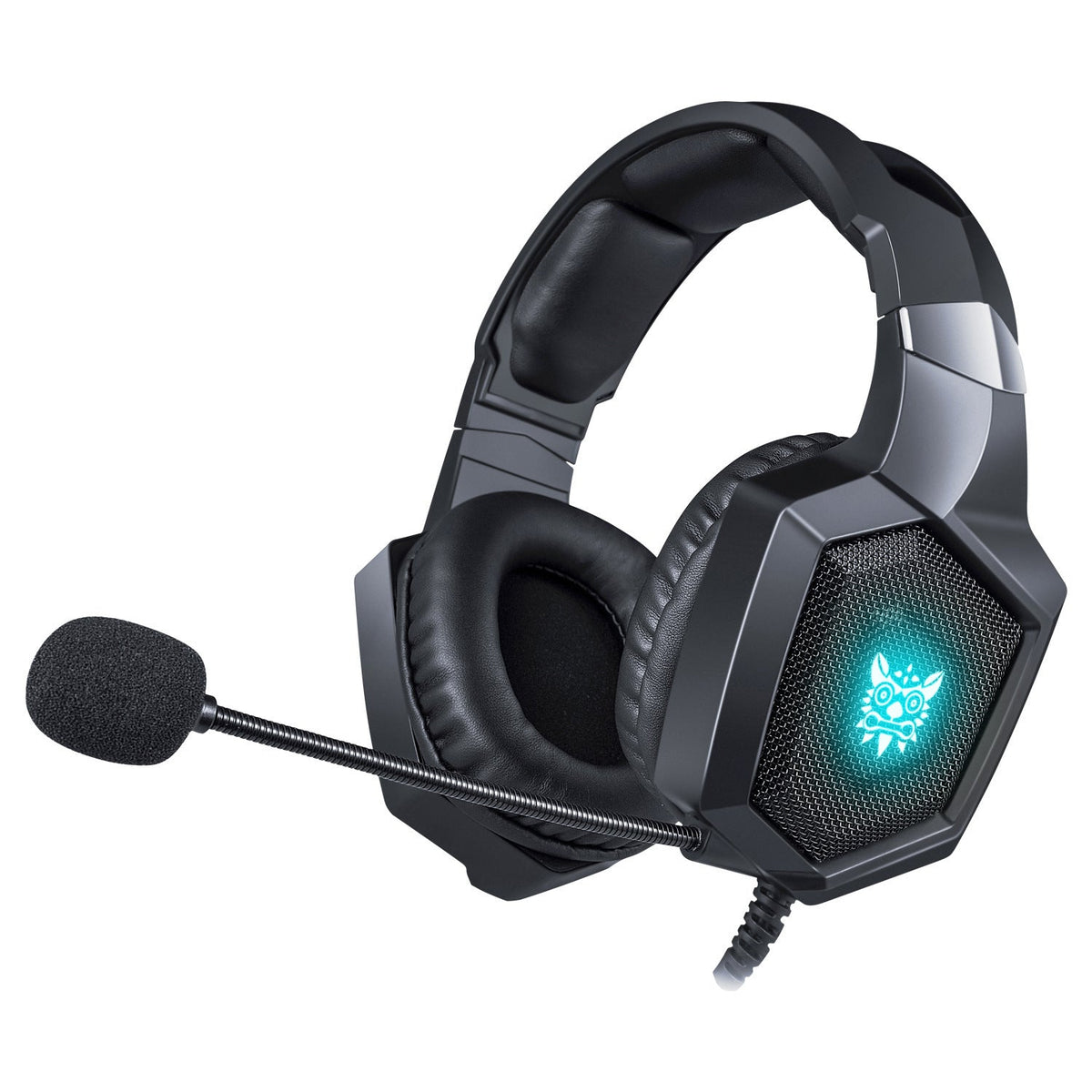 HKM-233363 Dynamic Sound ONIKUMA K8 Gaming Headset with RGB Lighting and Soft Imitation Protein Skin Ear Muffs