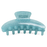 HKM-233363 Geometric Acrylic Glitter Hair Grab Clip for Women - Available in Pink, Green, Gray, Blue