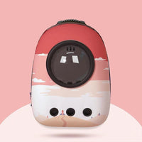 HKM-2333757 Space Capsule Cat Backpack - Medium to Hard, 15 Catty Capacity, Various Landscape Patterns