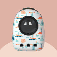 HKM-2333757 Space Capsule Cat Backpack - Medium to Hard, 15 Catty Capacity, Various Landscape Patterns