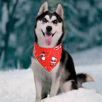 HKM-2334909 Santa Claus Pet Triangle Scarf with Adjustable Buckle Design