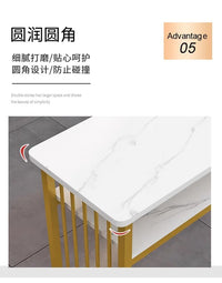 HKM-233491 Modern Nail Technician Desk Set with Pink Manicure Table and Chairs for Gel Nail Services