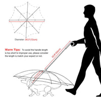 HKM-2337085 Transparent Dog Umbrella with Removable Traction Chain