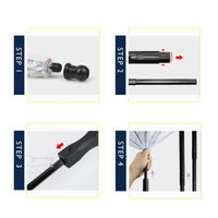 HKM-2337085 Transparent Dog Umbrella with Removable Traction Chain