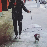 HKM-2337085 Transparent Dog Umbrella with Removable Traction Chain