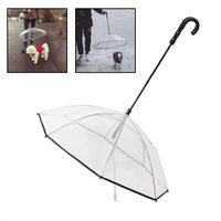 HKM-2337085 Transparent Dog Umbrella with Removable Traction Chain