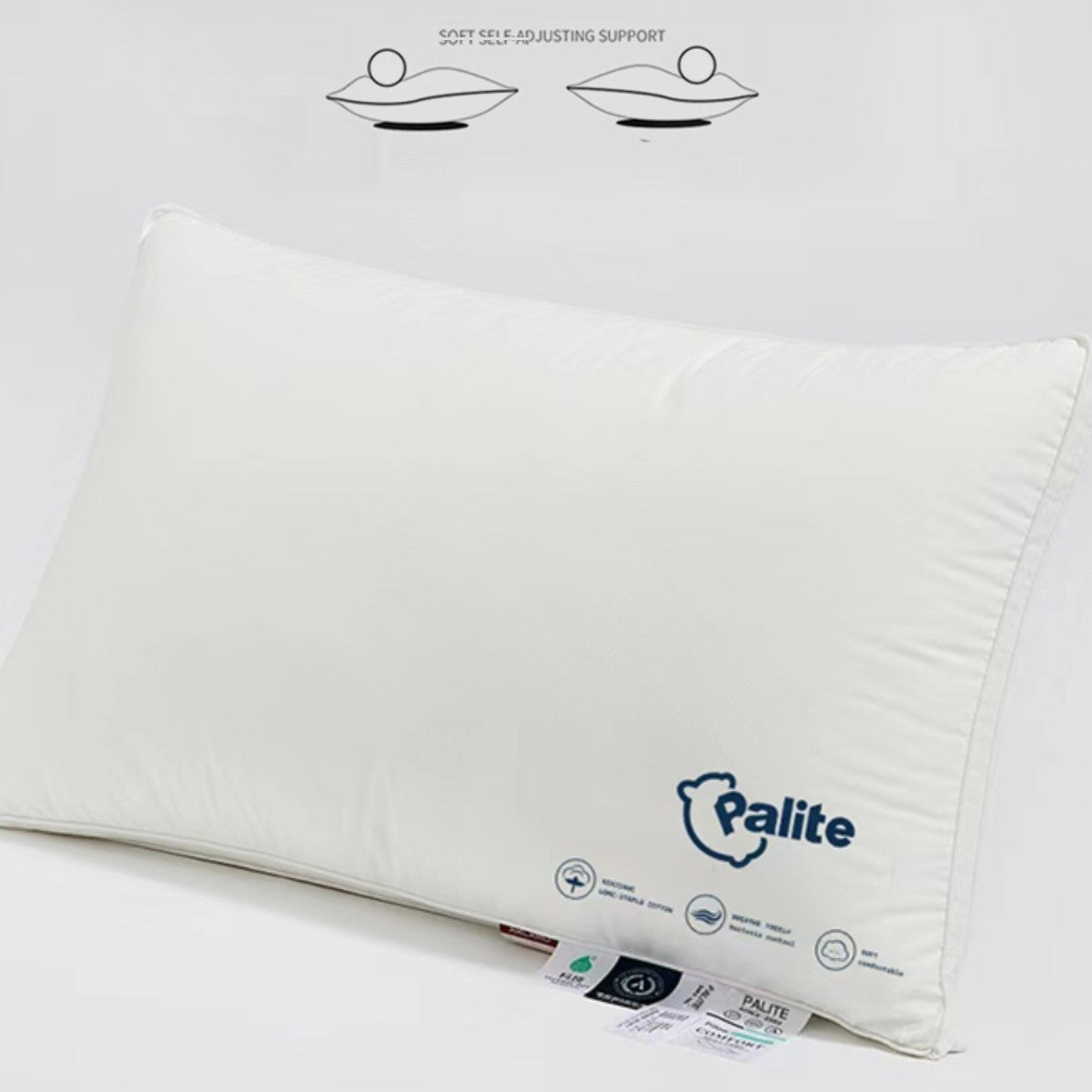 HKM-233747 Rectangular Cotton Fiber Pillow for Neck Protection, 8-12cm Height