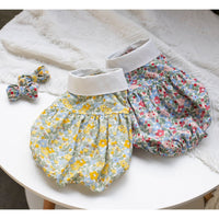 HKM-2337853 Floral Pattern Cotton Camisole for Dogs - Fashionable and Simple Design