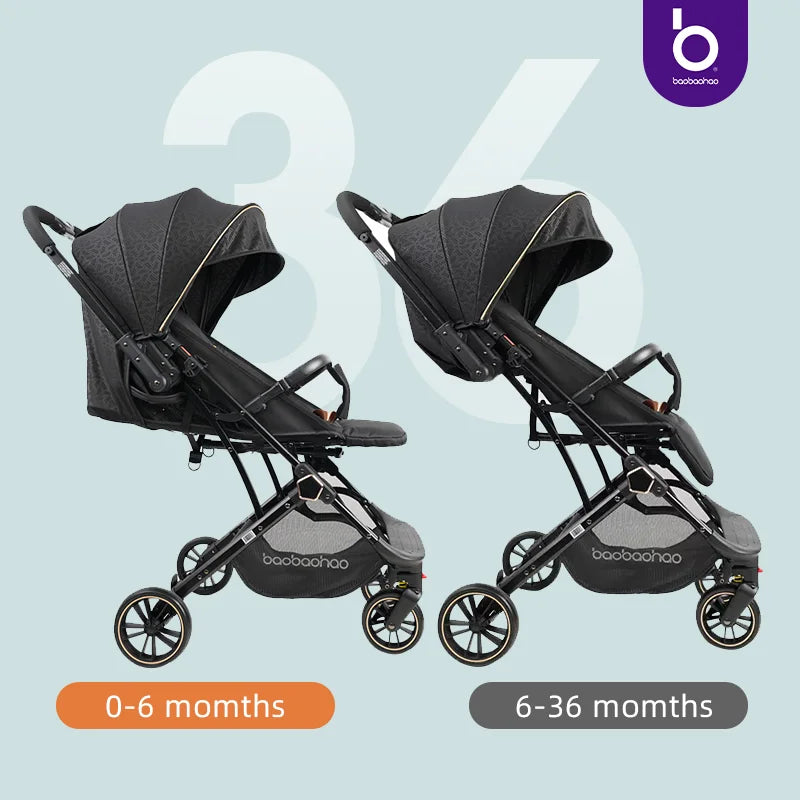 HKM-233811 Lightweight Foldable Baby Pram for Air Travel - Compact Stroller with Easy Storage