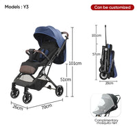 HKM-233811 Lightweight Foldable Baby Pram for Air Travel - Compact Stroller with Easy Storage