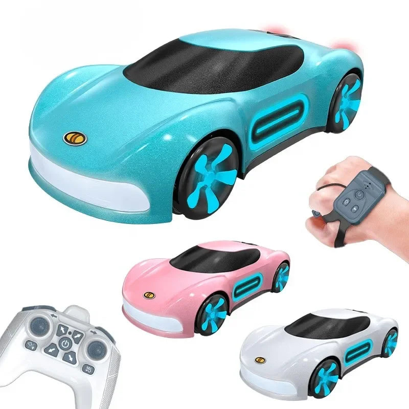 HKM-234195 2.4GHz Gesture Sensing Remote Control Electric Spray Stunt Car with Flashing Lights - Indoor/Outdoor RC Drift Vehicle