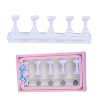 HKM-234259 Acrylic Transparent Nail Polish Holder with Magnet Chessboard Practice Base