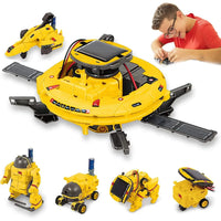 HKM-234451 6-in-1 Educational Solar Robot Toys for STEM Projects - Solar-Powered Space Kits