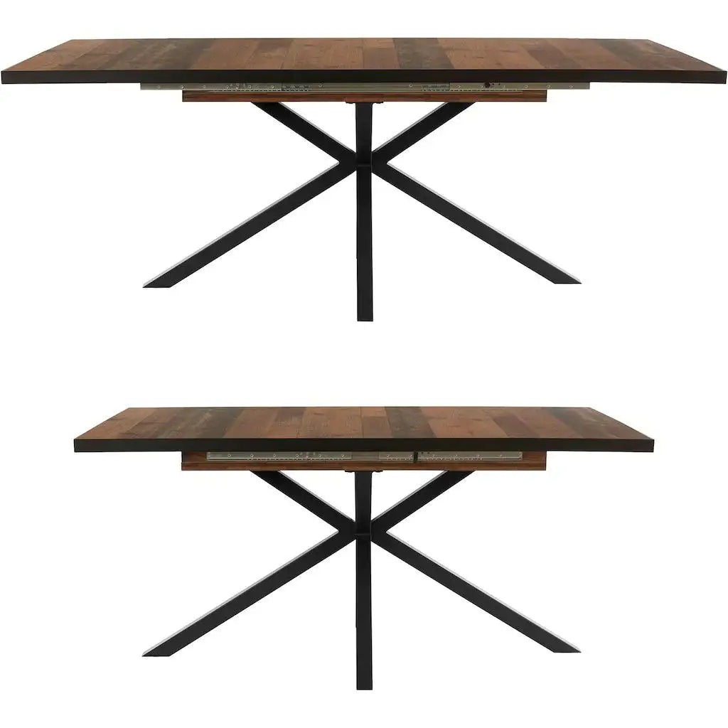 HKM-234643 Extendable Wooden Dining Table – Modern Design, 160-200 cm, Metal Base