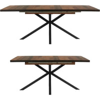 HKM-234643 Extendable Wooden Dining Table – Modern Design, 160-200 cm, Metal Base