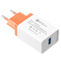 HKM-234643 QC3.0 Fast Charge Travel Charger - Compact Design, Dual Standard Compatibility, Intelligent Recognition