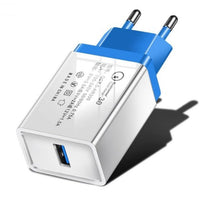 HKM-234643 QC3.0 Fast Charge Travel Charger - Compact Design, Dual Standard Compatibility, Intelligent Recognition