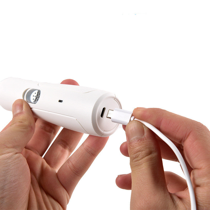 HKM-2346813 USB Rechargeable Nail Trimmer for Pet Grooming - Includes Nail Polisher and Charging Cable
