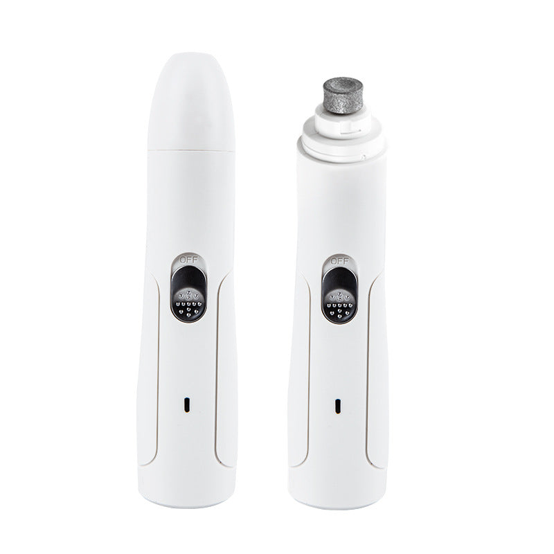 HKM-2346813 USB Rechargeable Nail Trimmer for Pet Grooming - Includes Nail Polisher and Charging Cable