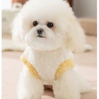 HKM-2347581 Cozy Two-Legged Fleece Coat for Small Dogs and Cats with Koala Patch