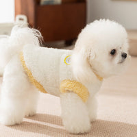 HKM-2347581 Cozy Two-Legged Fleece Coat for Small Dogs and Cats with Koala Patch