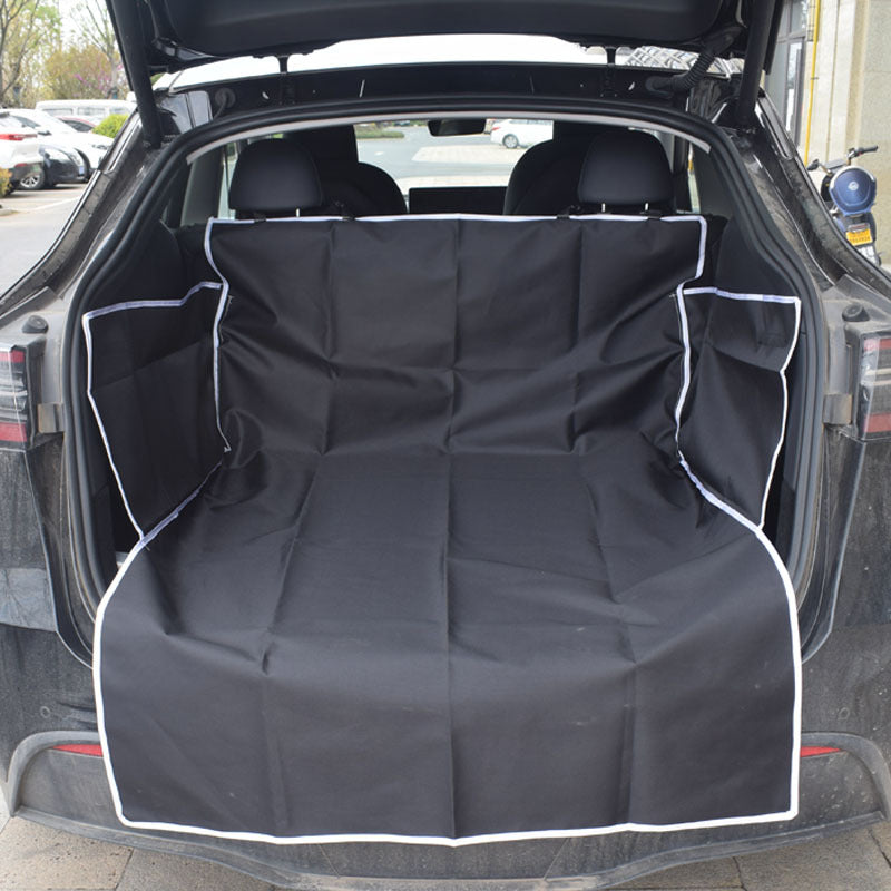 HKM-2347837 Large Dog Car Mat for Rear Seat and Trunk - Soft Cloth Cushion for Pet Travel