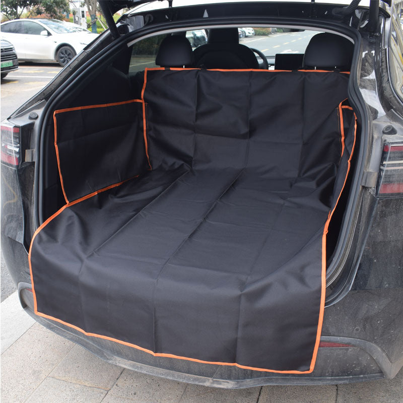HKM-2347837 Large Dog Car Mat for Rear Seat and Trunk - Soft Cloth Cushion for Pet Travel