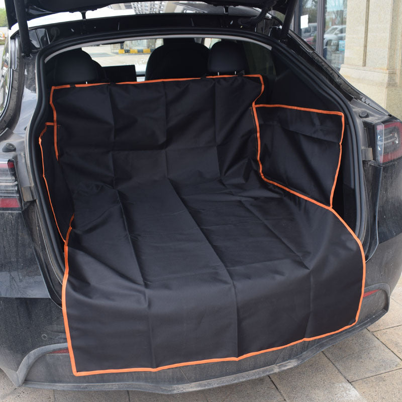 HKM-2347837 Large Dog Car Mat for Rear Seat and Trunk - Soft Cloth Cushion for Pet Travel