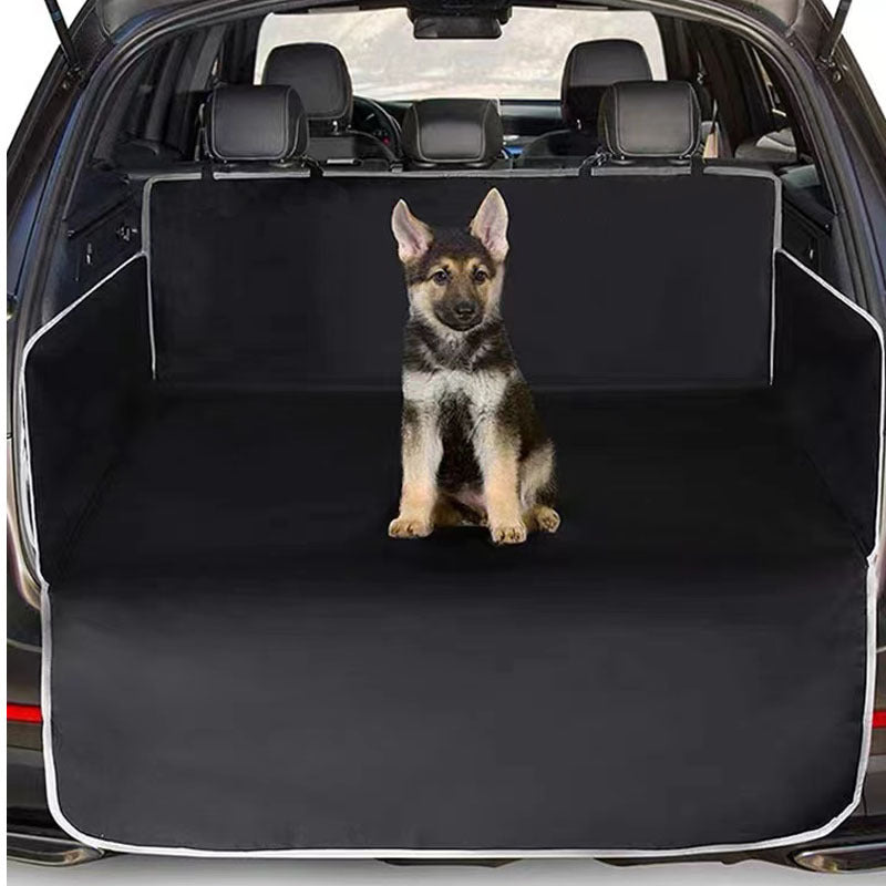HKM-2347837 Large Dog Car Mat for Rear Seat and Trunk - Soft Cloth Cushion for Pet Travel