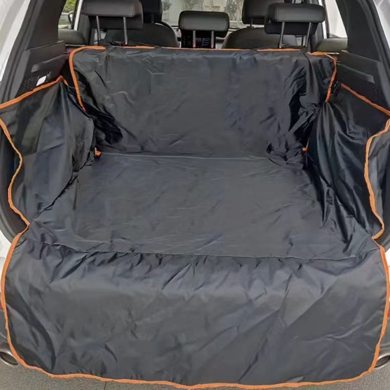 HKM-2347837 Large Dog Car Mat for Rear Seat and Trunk - Soft Cloth Cushion for Pet Travel