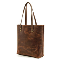HKM-234835 Genuine Leather Tote Bag for Women - Casual Shoulder Handbag in Classic Retro Style