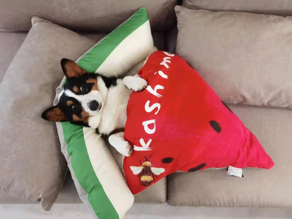 HKM-2348861 Cozy Pizza Pet Sleeping Bag for Cats and Dogs - Four Seasons - 90cm x 80cm