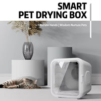 HKM-235027 2-in-1 Automatic Pet Dryer Cabinet for Small Animals and Cats, Eco-Friendly ABS Material, Convenient Design
